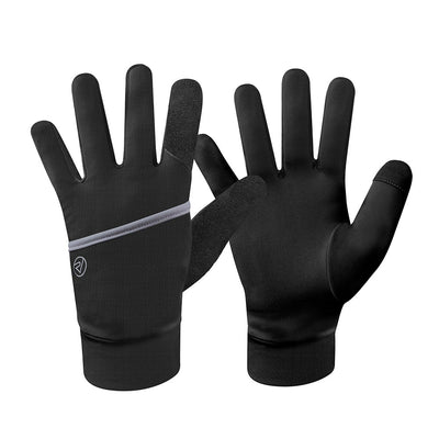 Black Reflective Convertible Running Mitt Gloves