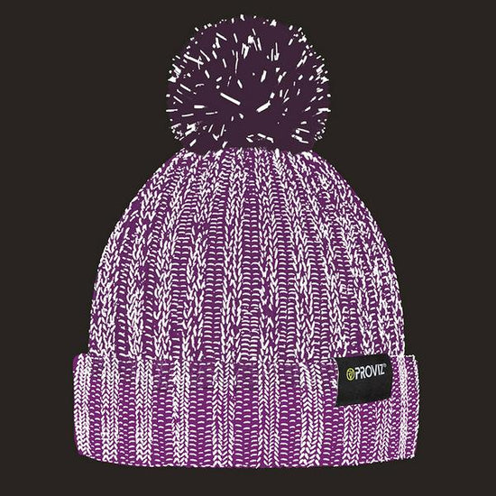 Reflective Fleece Lined Running Bobble Beanie